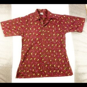 Red Hawaiian pineapple shirt